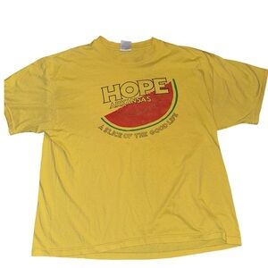 Vintage Tourist Tee: Hope Arkansas: Heavy Wear: Watermelon: XL